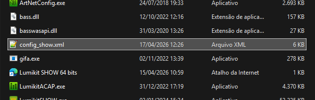 arquivo config