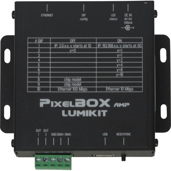 Vista de cima da PixelBOX AMP DMX